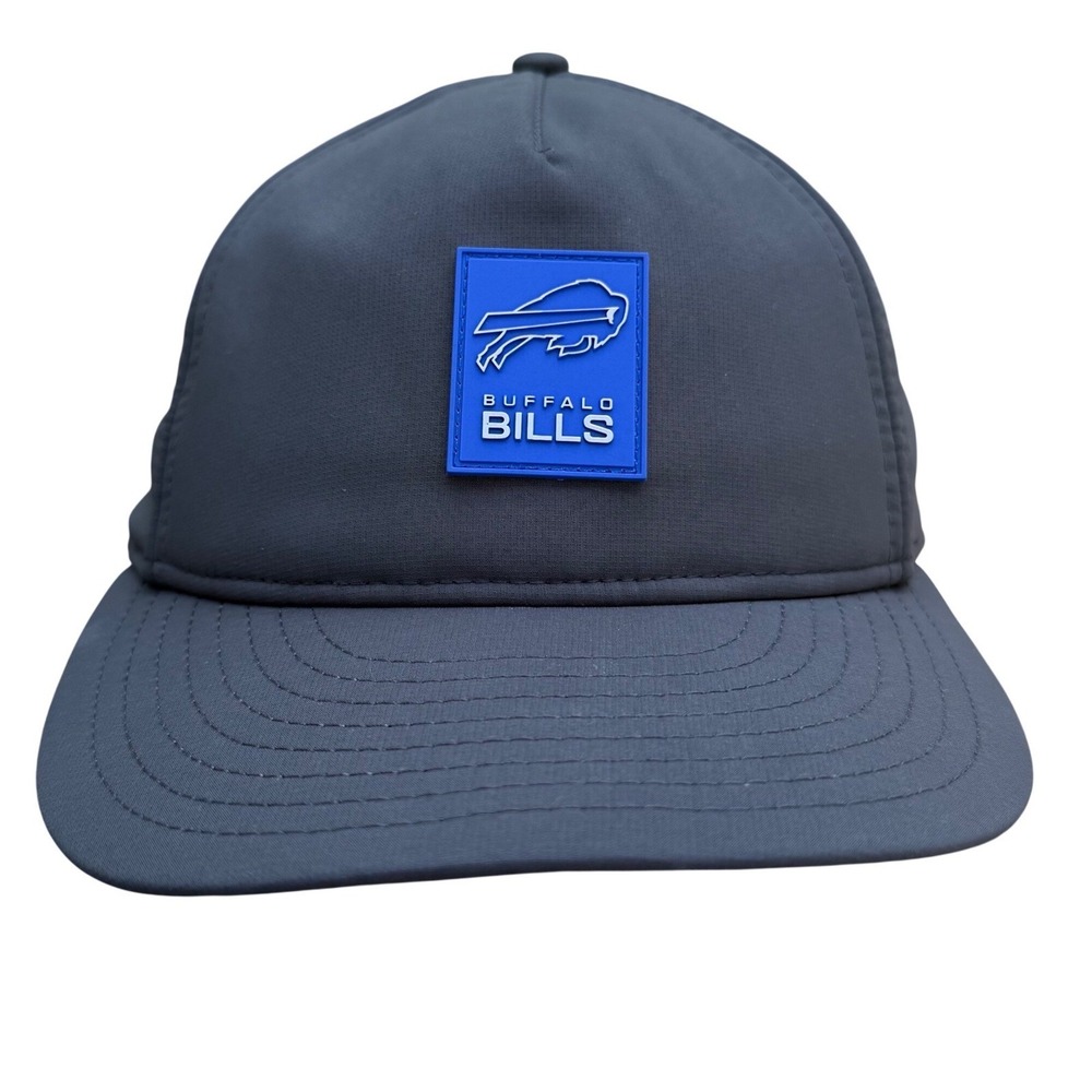 New Era Buffalo Bills NFL Sideline Hat Mens Charcoal Gray Blue Rubber Patch Cap